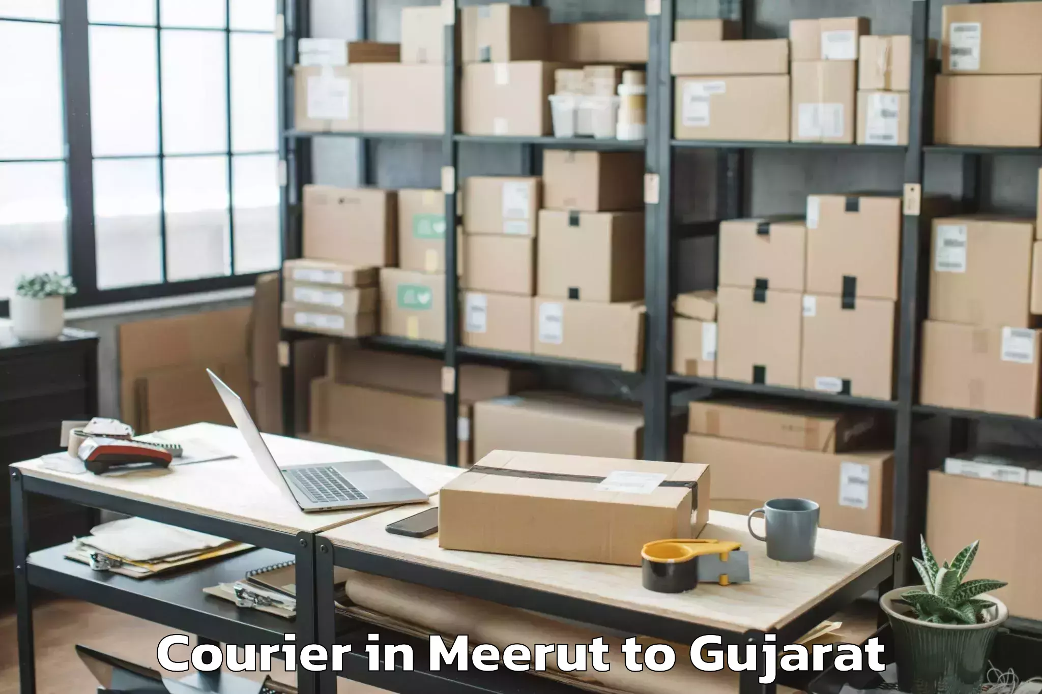 Top Meerut to Kotda Sangani Courier Available